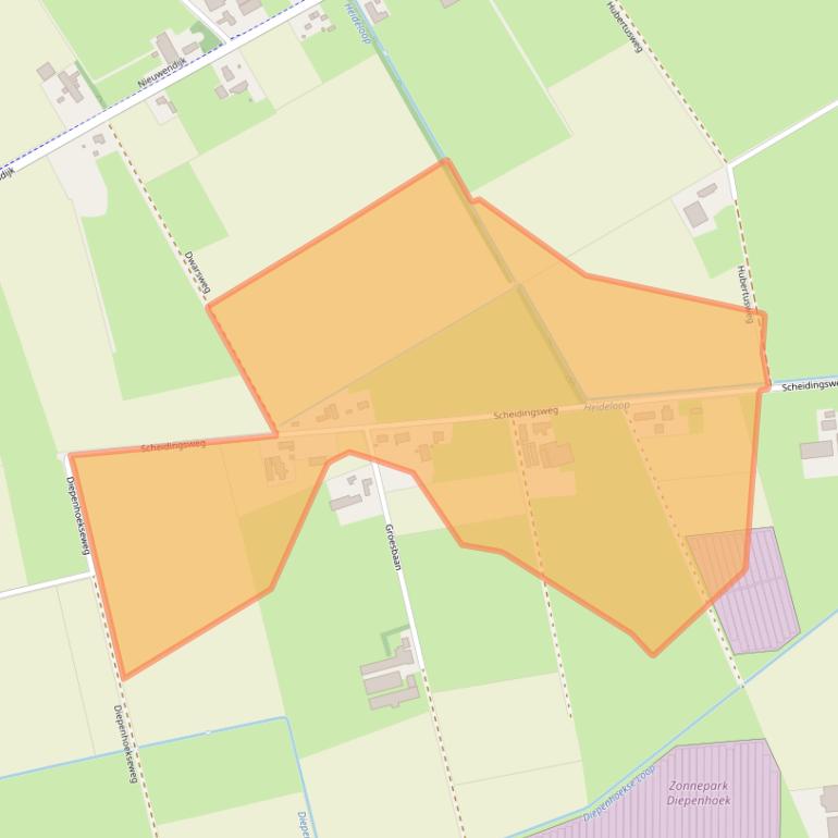 Kaart van postcodegebied 5712SJ.