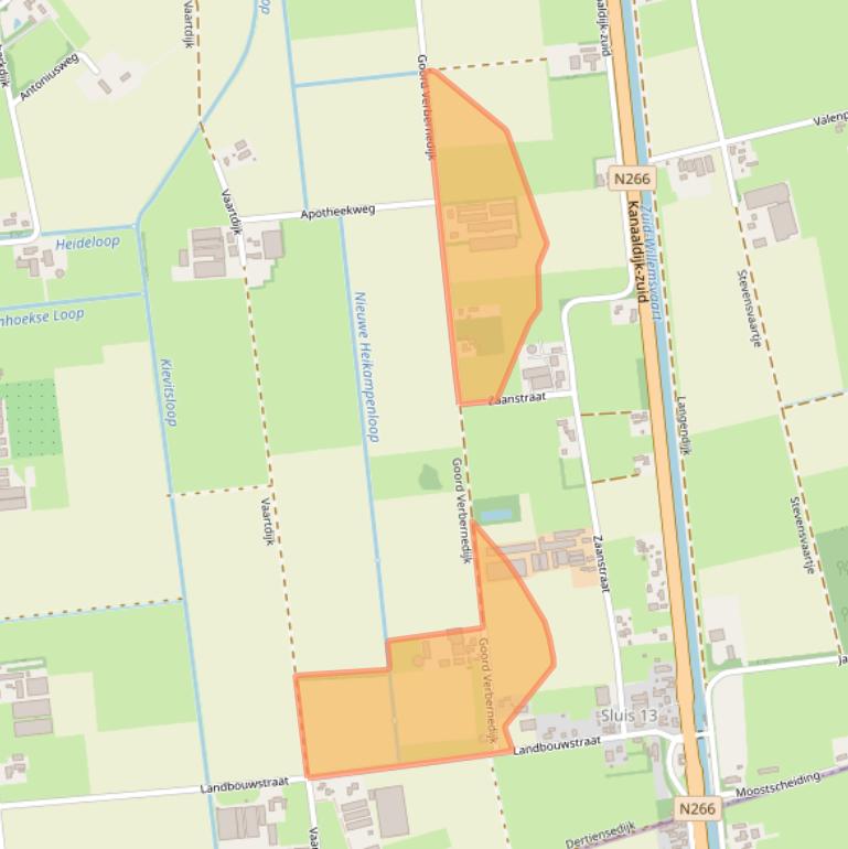 Kaart van postcodegebied 5712SP.