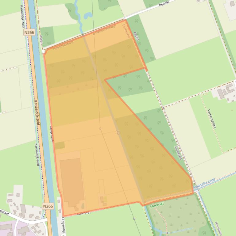 Kaart van postcodegebied 5712TB.