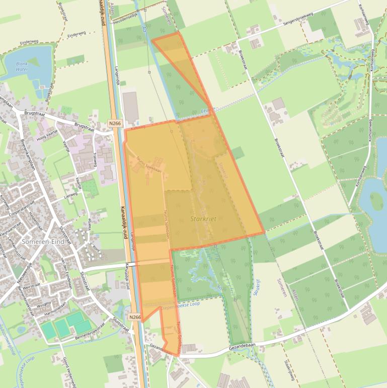 Kaart van postcodegebied 5712TC.