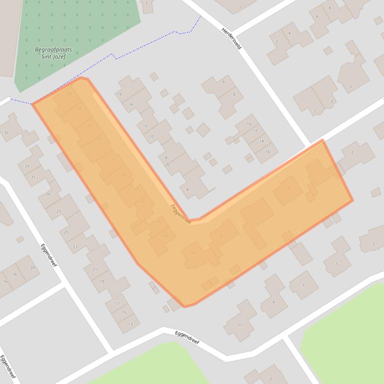 Kaart van postcodegebied 5712VA.