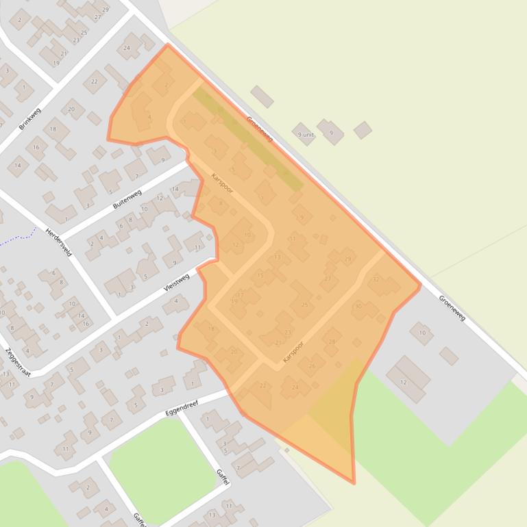 Kaart van postcodegebied 5712VE.