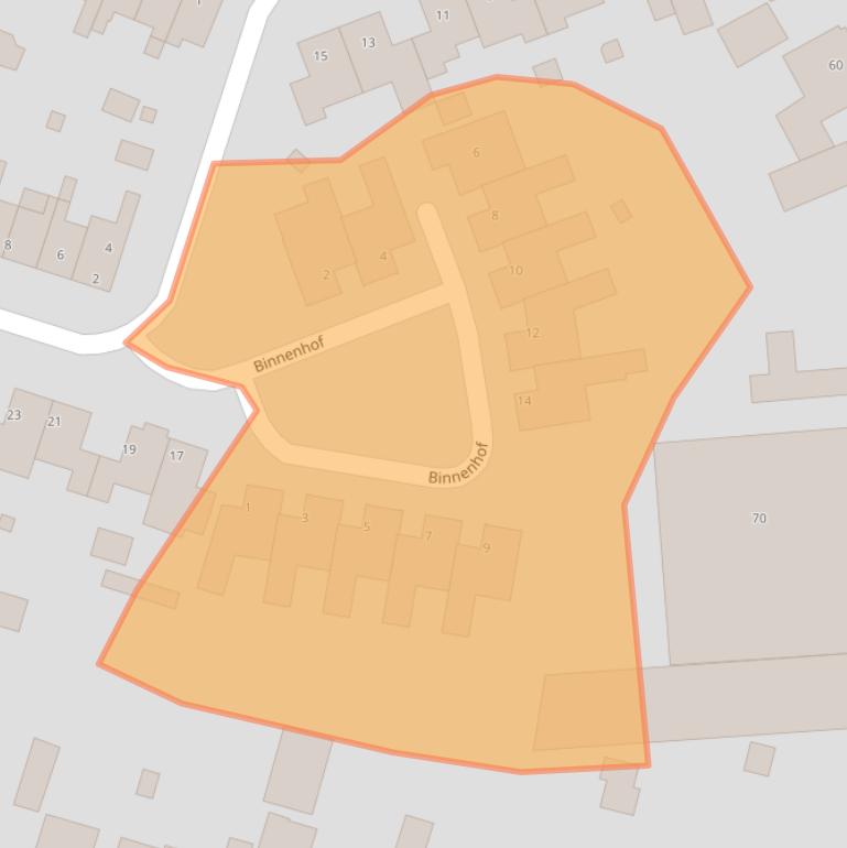 Kaart van postcodegebied 5712XD.