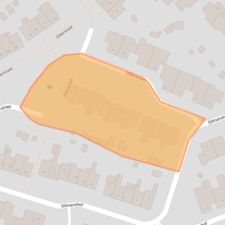 Kaart van postcodegebied 5712XG.