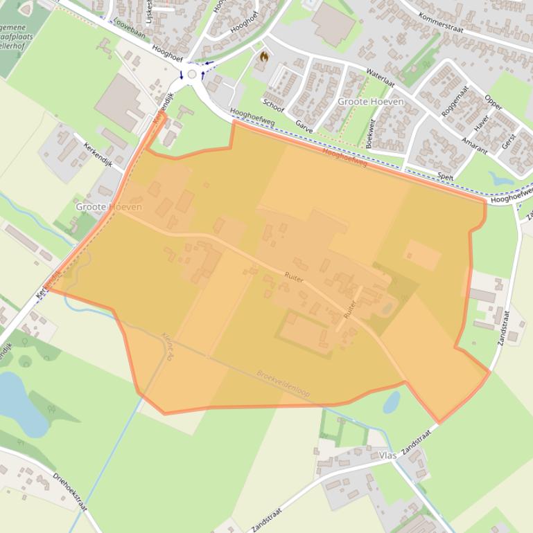 Kaart van postcodegebied 5712XP.