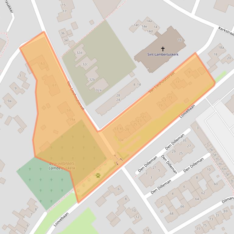 Kaart van postcodegebied 5712XR.