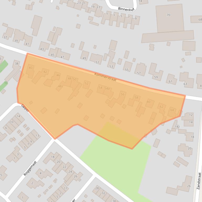 Kaart van postcodegebied 5712XW.