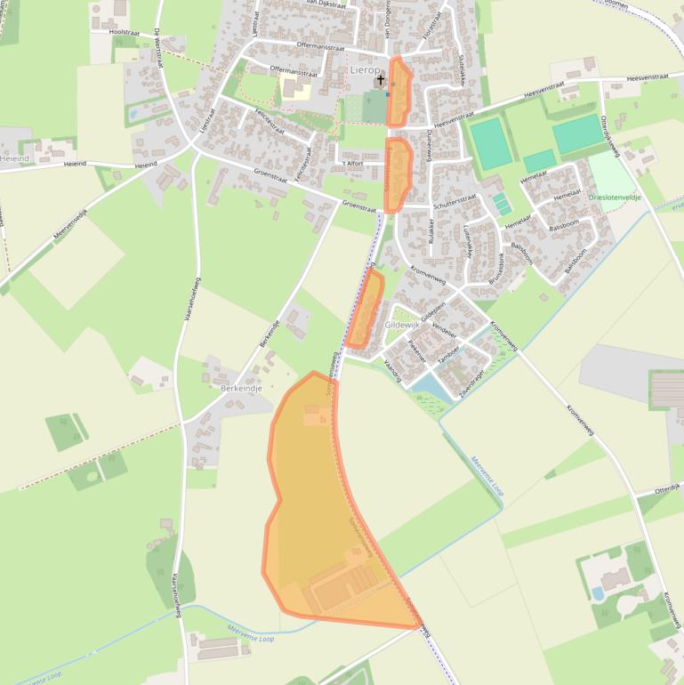 Kaart van postcodegebied 5715AG.
