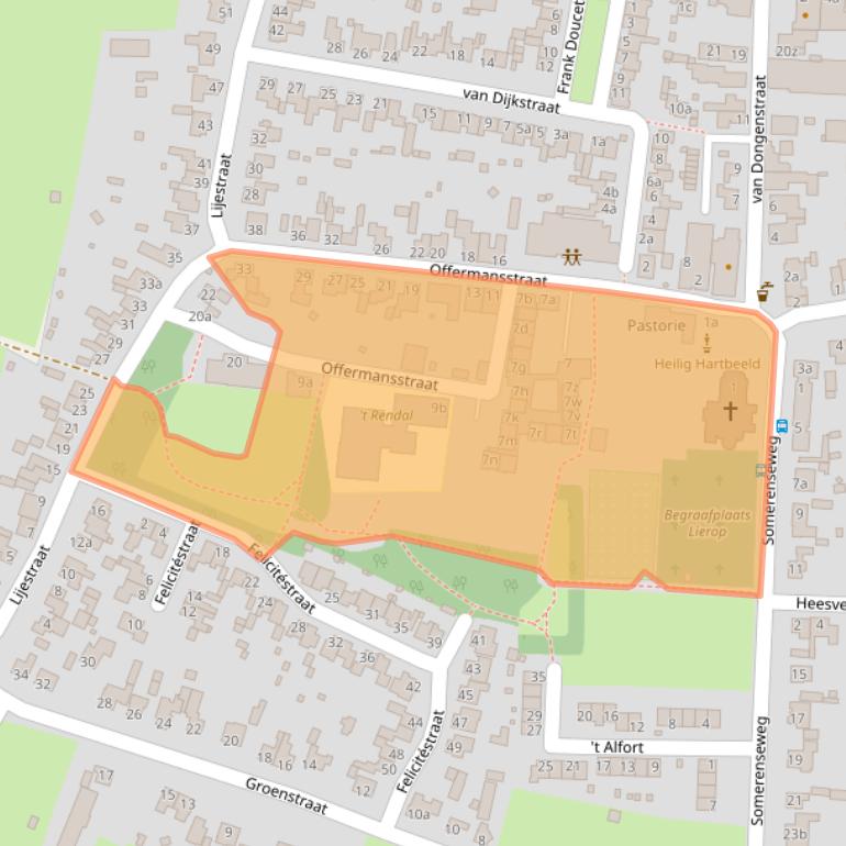 Kaart van postcodegebied 5715AM.