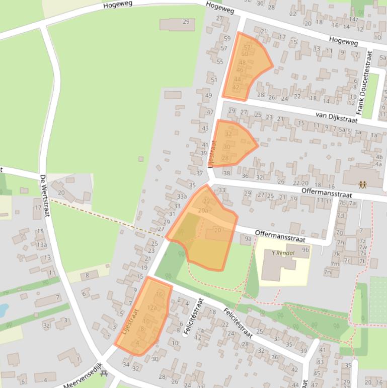 Kaart van postcodegebied 5715AX.