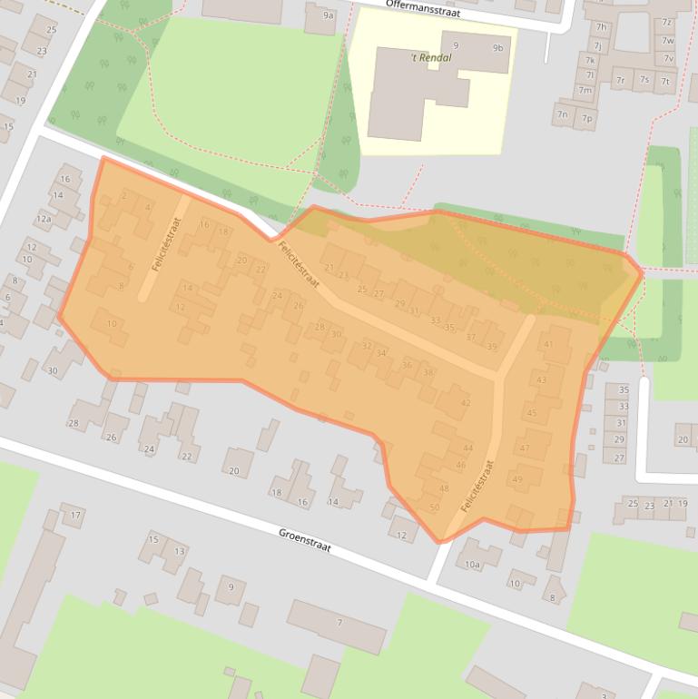 Kaart van postcodegebied 5715AZ.