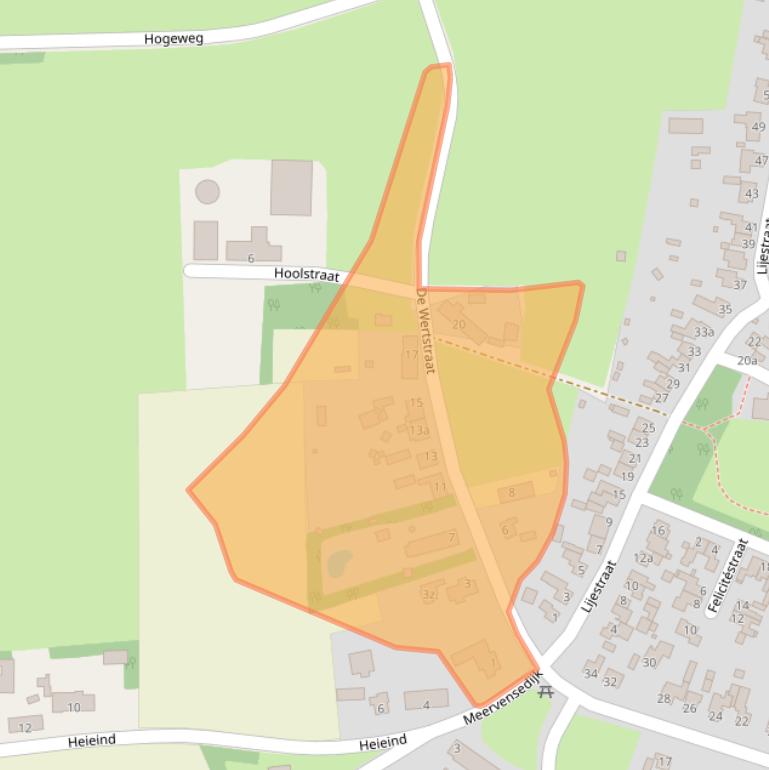 Kaart van postcodegebied 5715BA.