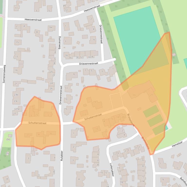 Kaart van postcodegebied 5715BH.