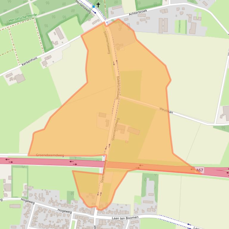 Kaart van postcodegebied 5715BK.