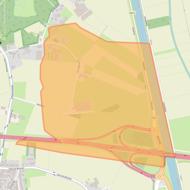 Kaart van postcodegebied 5715BL.