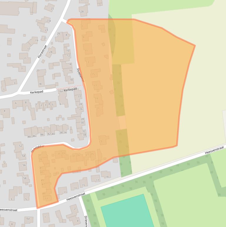 Kaart van postcodegebied 5715CB.