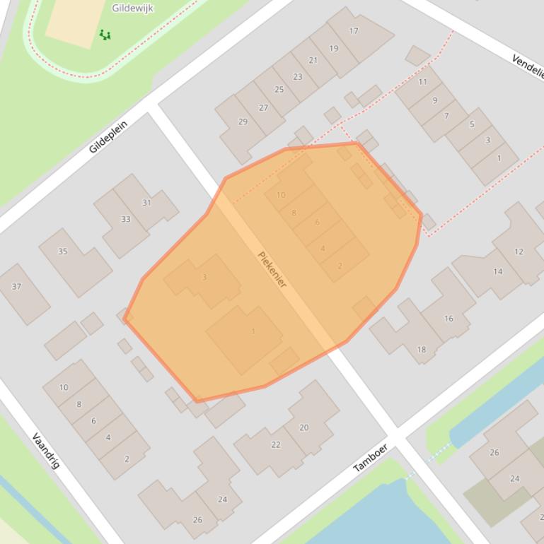 Kaart van postcodegebied 5715CJ.