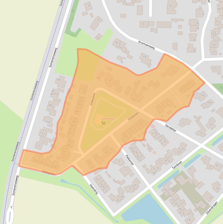 Kaart van postcodegebied 5715CL.