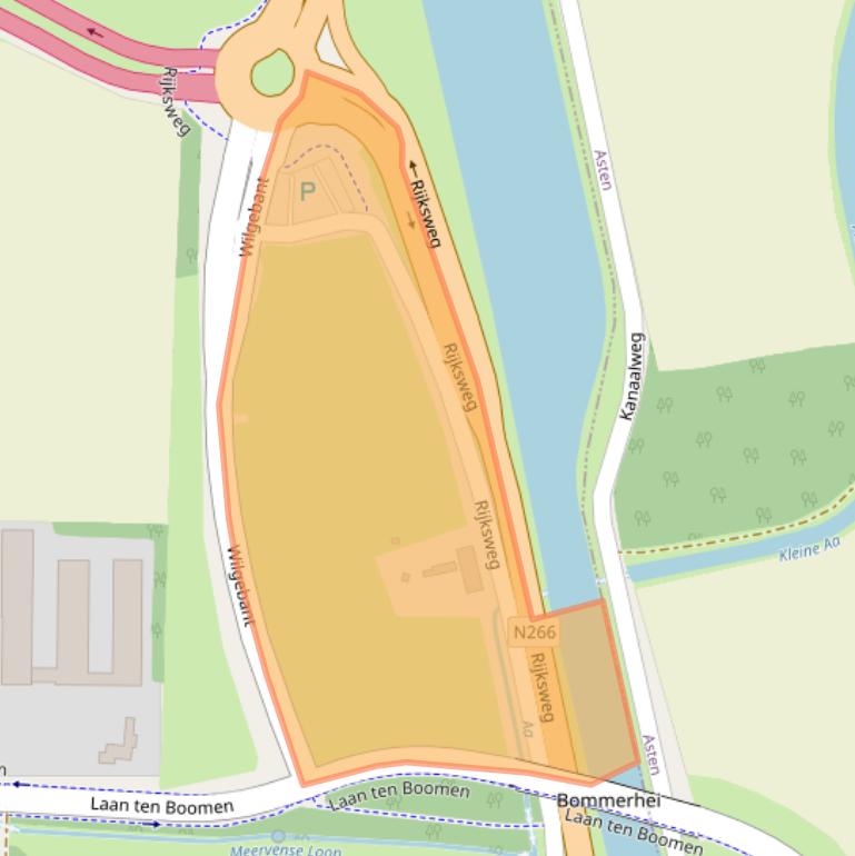 Kaart van postcodegebied 5715PG.