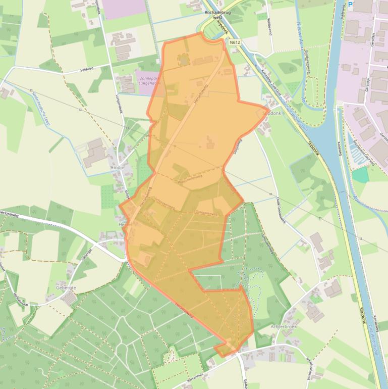 Kaart van postcodegebied 5715PJ.