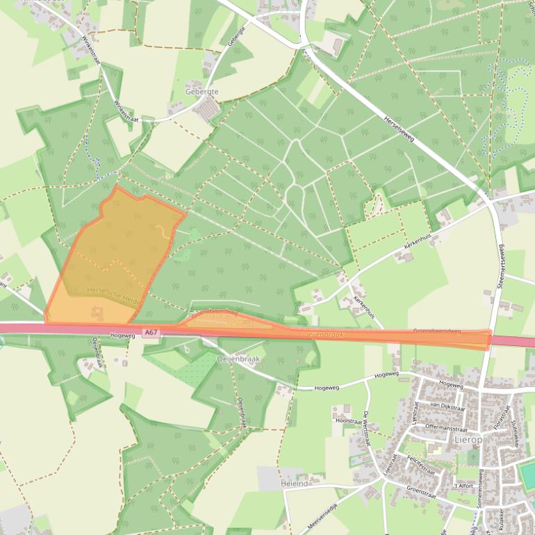 Kaart van postcodegebied 5715PS.