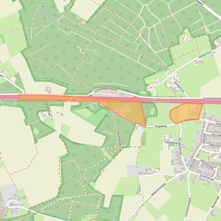 Kaart van postcodegebied 5715PV.