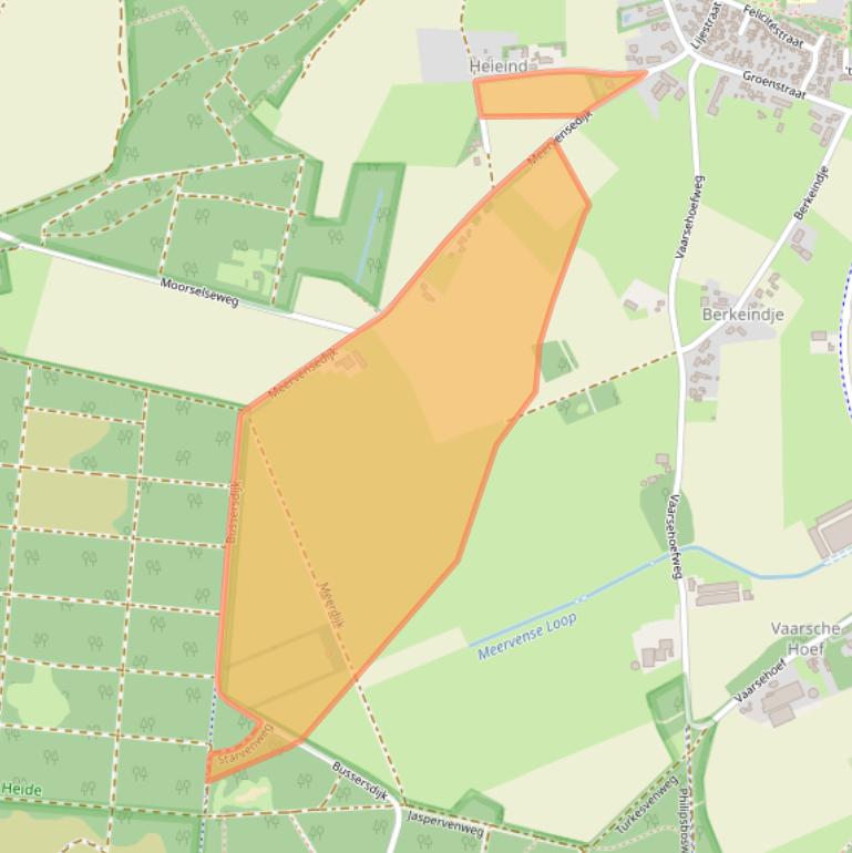 Kaart van postcodegebied 5715PZ.