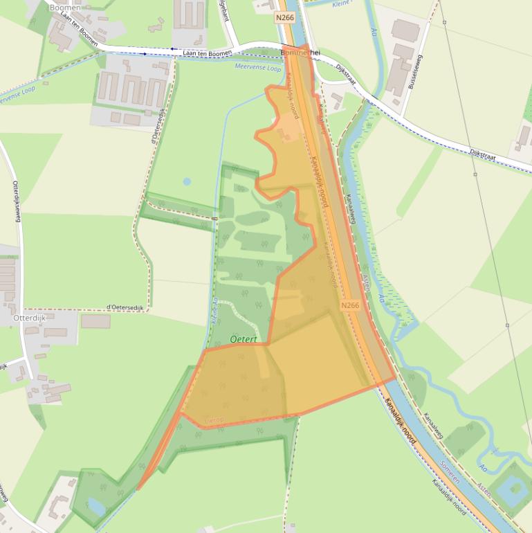 Kaart van postcodegebied 5715RJ.