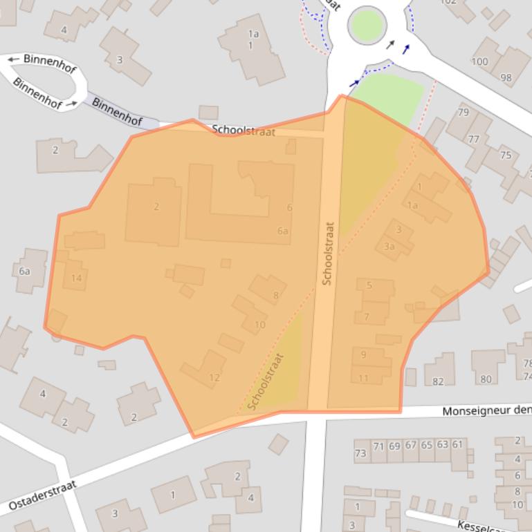 Kaart van postcodegebied 5721AL.