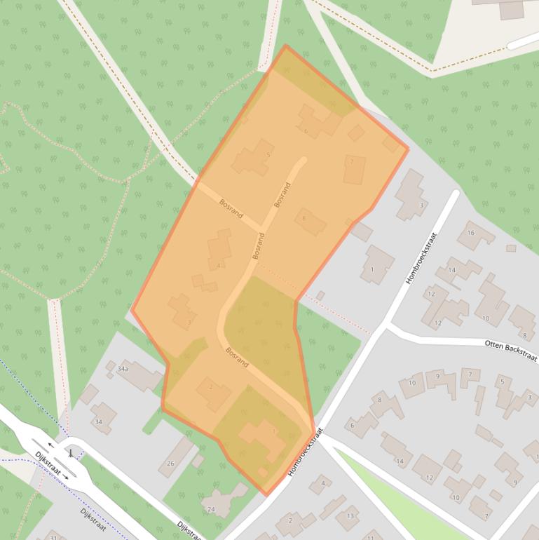 Kaart van postcodegebied 5721AW.