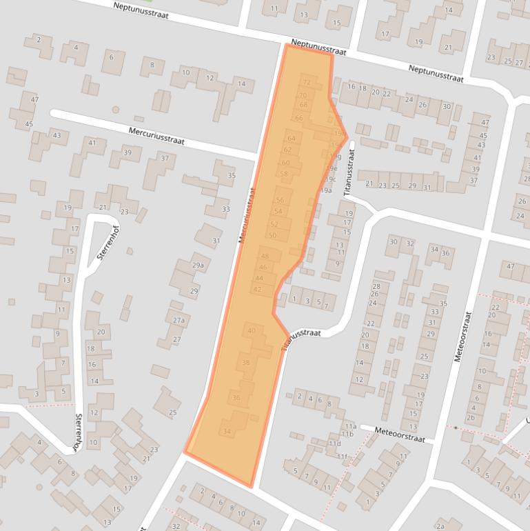 Kaart van postcodegebied 5721BG.