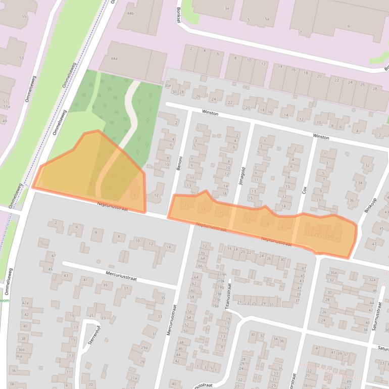 Kaart van postcodegebied 5721BH.