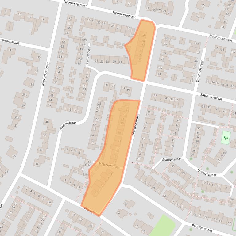 Kaart van postcodegebied 5721BL.