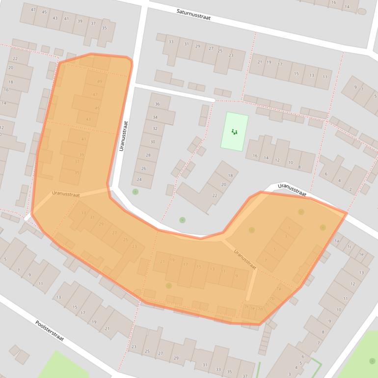 Kaart van postcodegebied 5721BN.