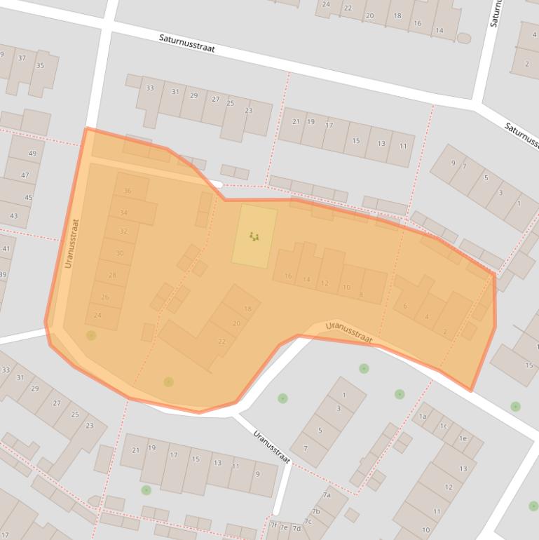 Kaart van postcodegebied 5721BP.