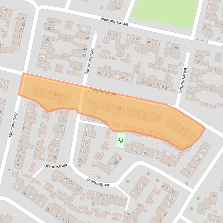 Kaart van postcodegebied 5721BR.