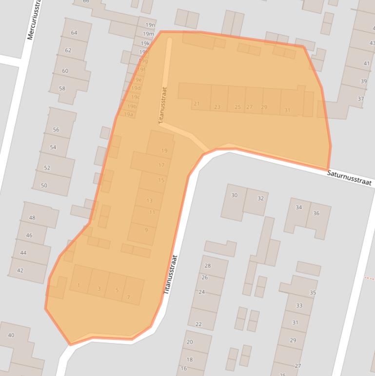 Kaart van postcodegebied 5721BT.
