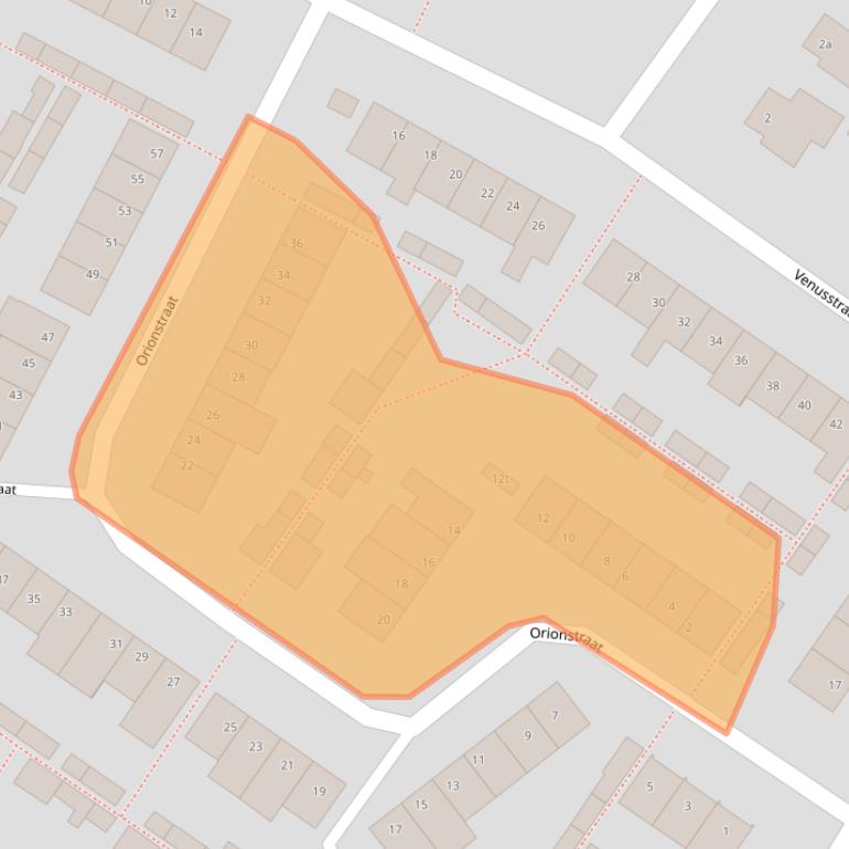 Kaart van postcodegebied 5721CH.