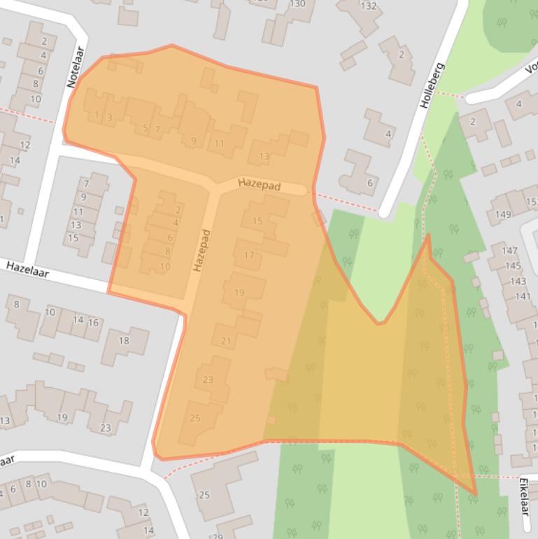 Kaart van postcodegebied 5721DC.