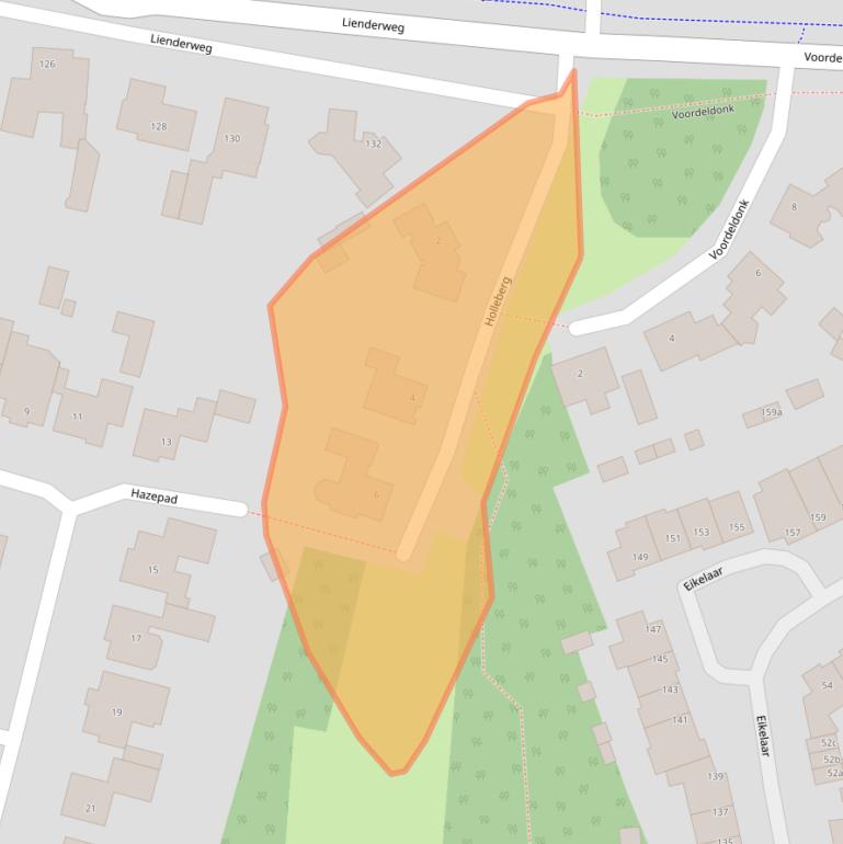 Kaart van postcodegebied 5721DM.