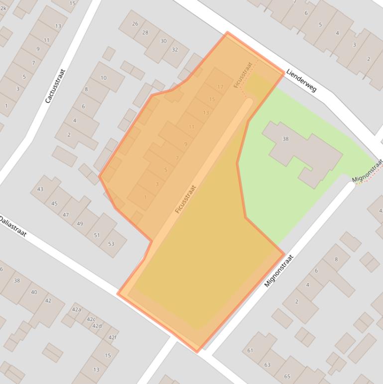 Kaart van postcodegebied 5721EB.