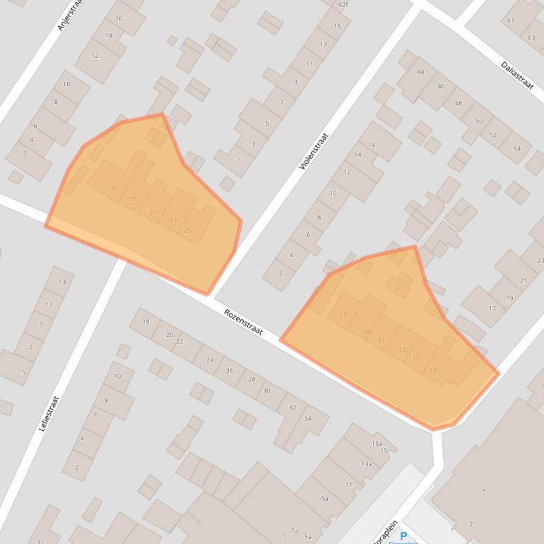 Kaart van postcodegebied 5721ES.