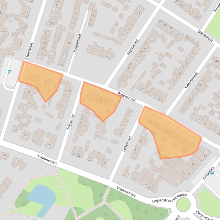 Kaart van postcodegebied 5721ET.