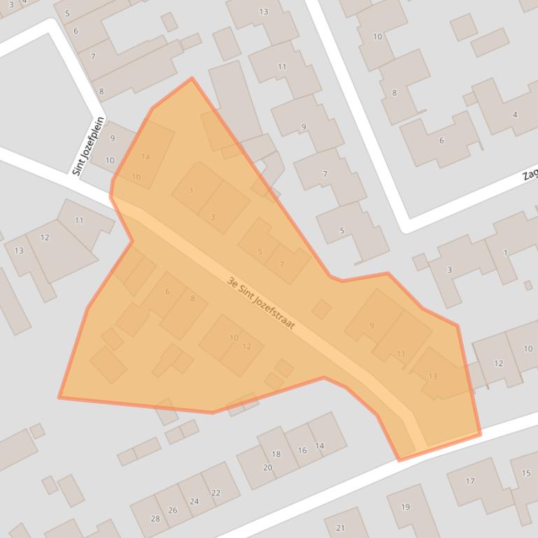 Kaart van postcodegebied 5721GP.