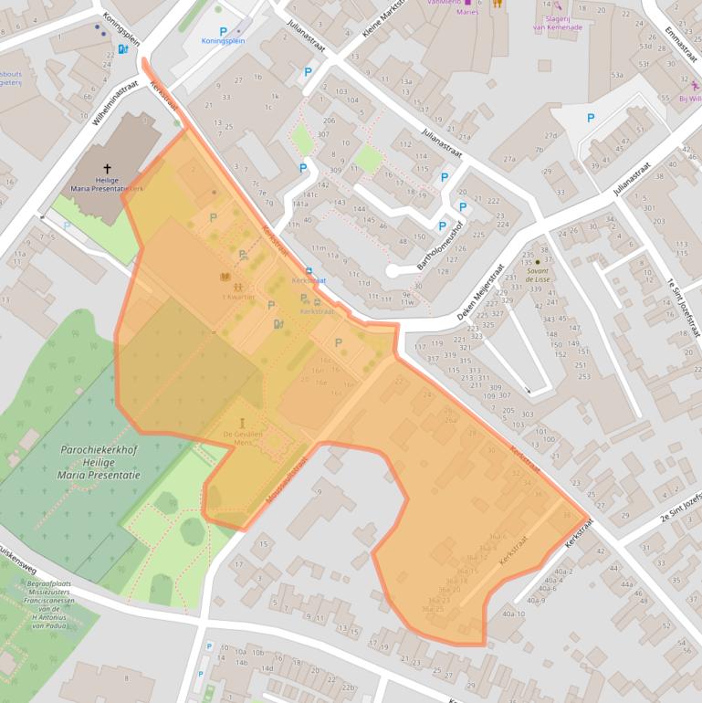 Kaart van postcodegebied 5721GV.