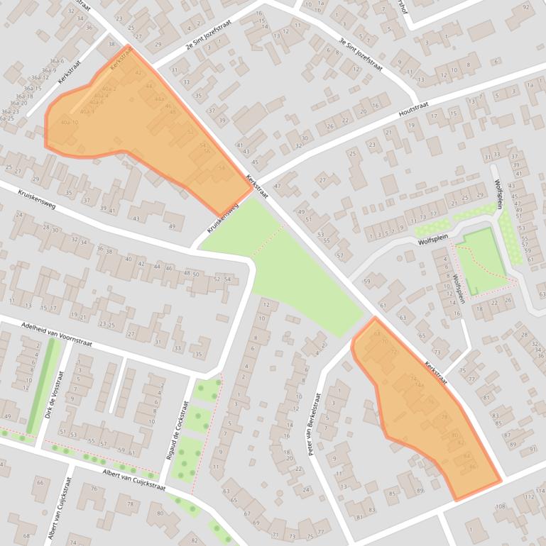Kaart van postcodegebied 5721GW.