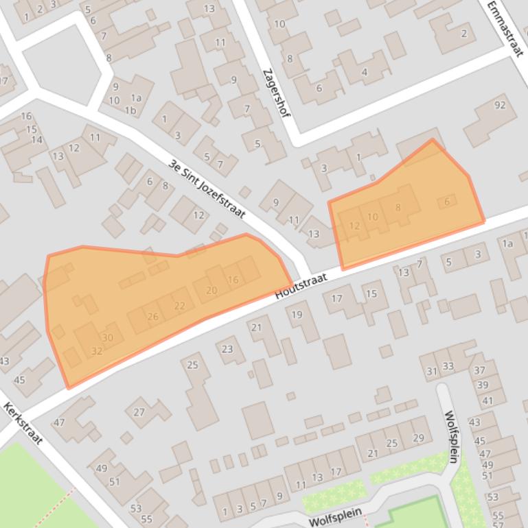 Kaart van postcodegebied 5721GZ.