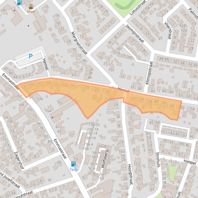 Kaart van postcodegebied 5721HH.