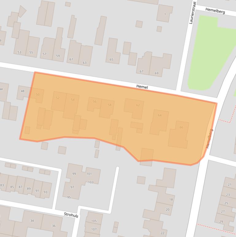 Kaart van postcodegebied 5721HJ.