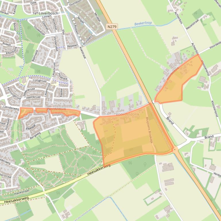 Kaart van postcodegebied 5721HM.